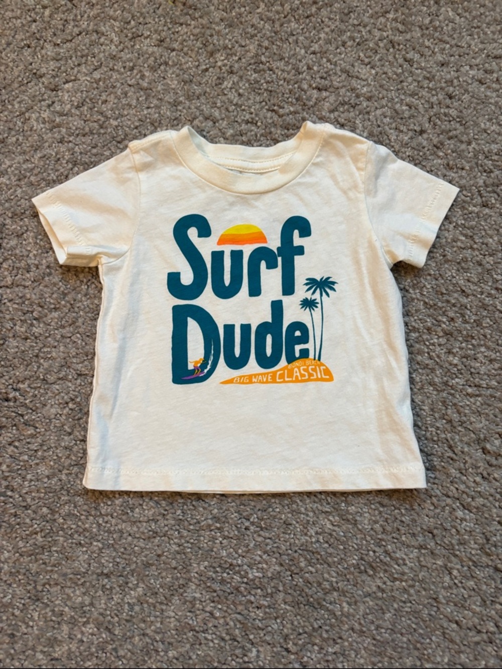Peek new Surf Dude Graphic Tee 3-6m - White